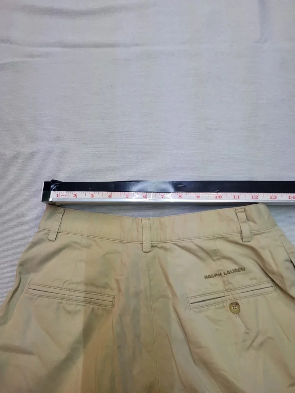 Polo Sport Ralph Lauren Women's Khaki Pleated Shorts Size 6 100% Cotton - Picture 6 of 10
